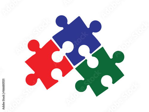 Dynamic puzzle pieces in vibrant colors symbolize strategic