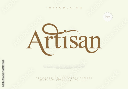 Artisan, luxury elegant typography urban typeface for music fashion logo branding vector logo design
