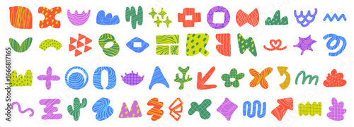 Wallpaper Mural Vibrant Collection of Abstract Organic Shapes and Patterns in Playful Colors Torontodigital.ca