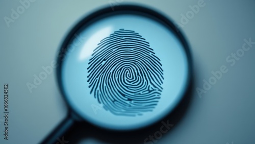 Wallpaper Mural fingerprint under magnifying glass Torontodigital.ca