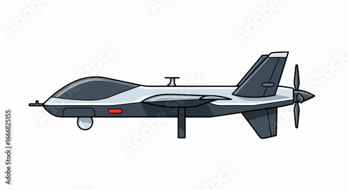 Modern Unmanned Aerial Vehicle Design Illustration.