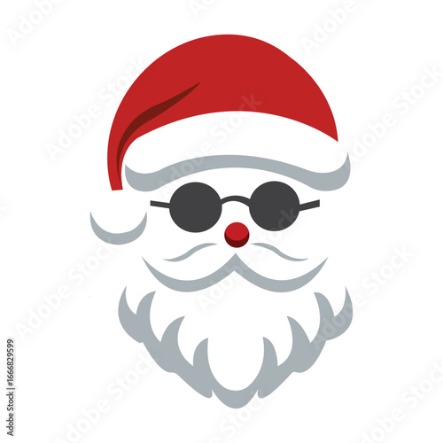 Cool santa claus wearing sun glasses mascot vector design