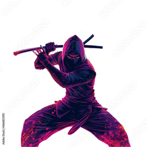  ninja in a dynamic pose