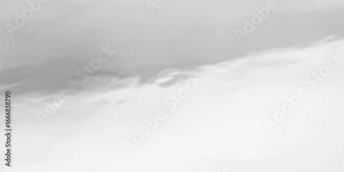 Abstract watercolor landscape depicting cloud formation and soft gradation of tones in subtle gray and white colors