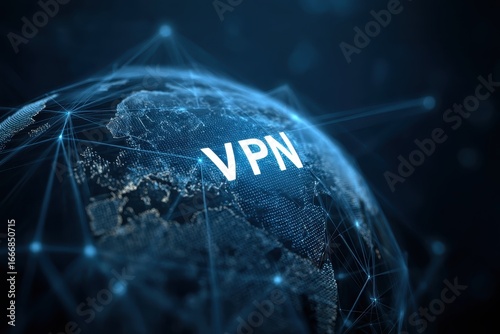 VPN network interface with secure globe overlay