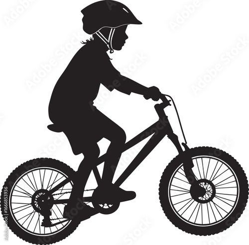 silhouette of a cyclist on a bicycle
