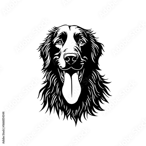Majestic canine portrait in black and white showcases the noble qualities of a loyal friend and