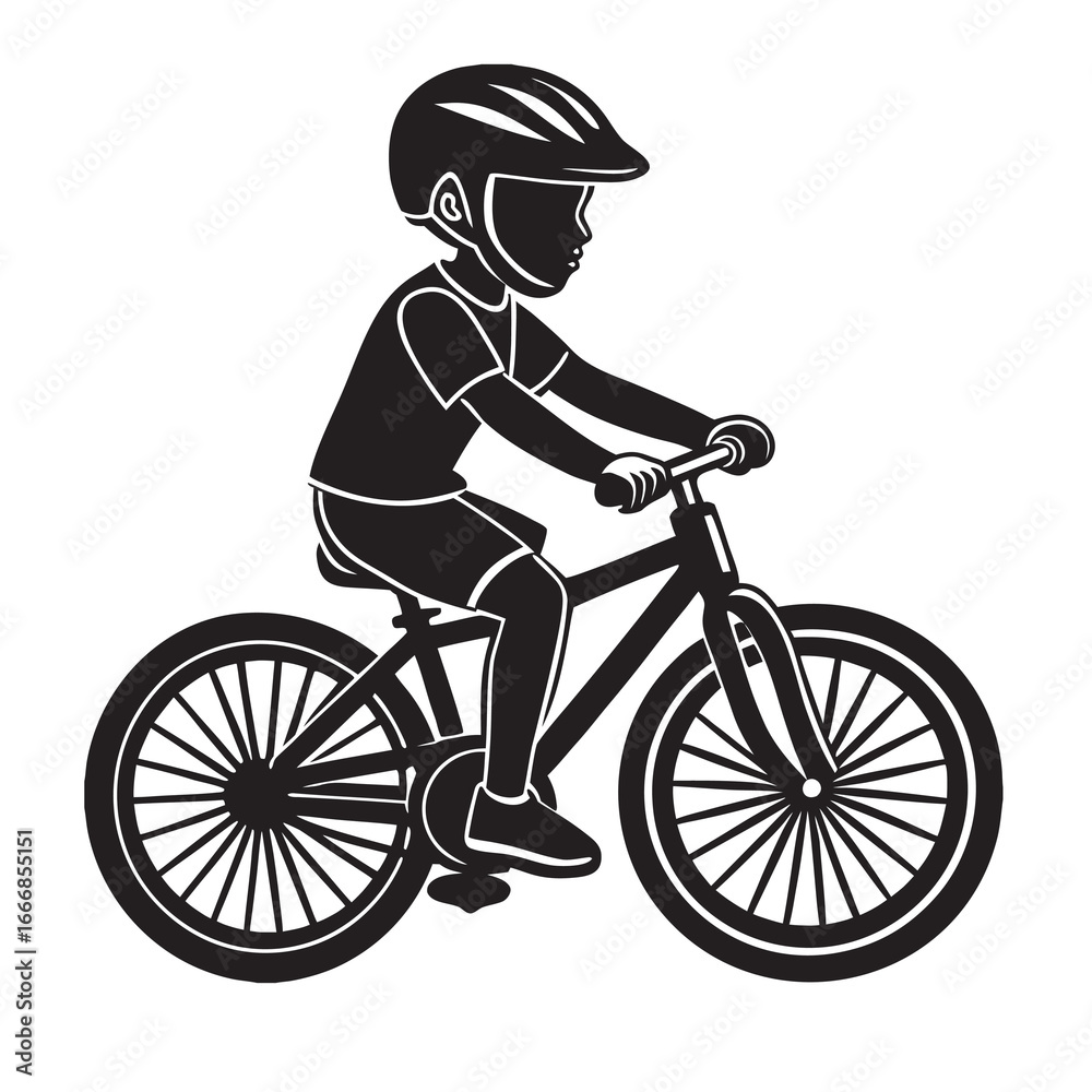 Fototapeta premium silhouette of a cyclist