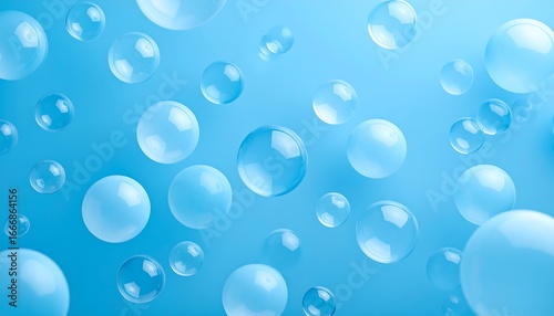 Floating Bubbles with Blue Background. (1)