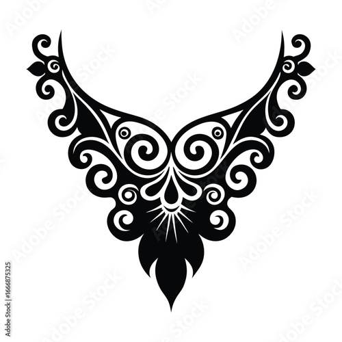 tattoo design with a black and white design