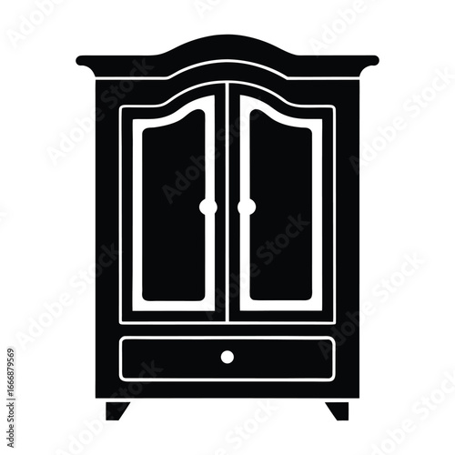armorer black silhouette icon vector illustration design.