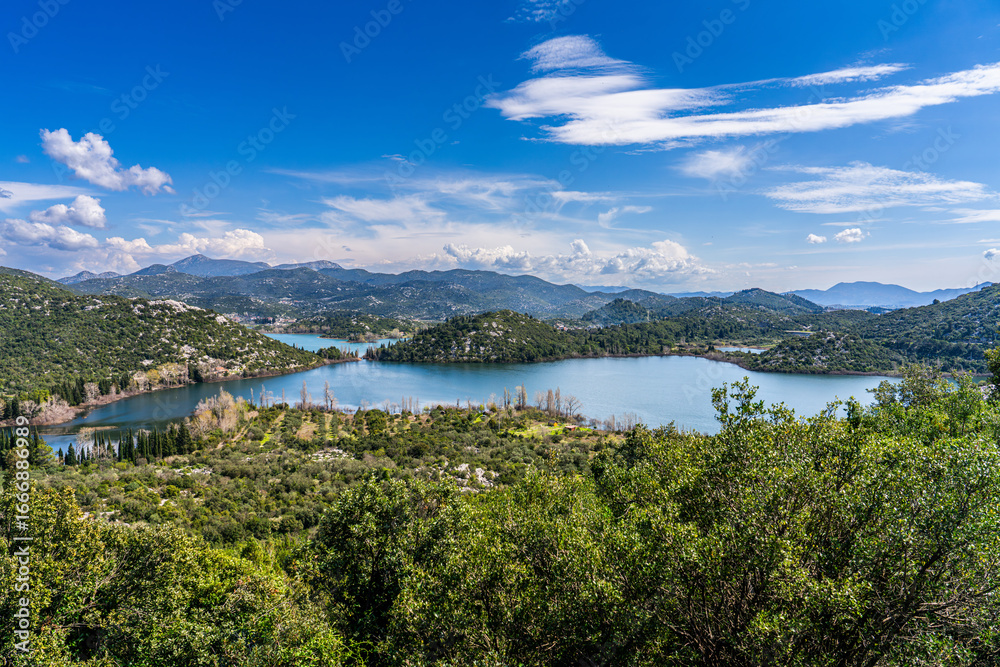 Obraz premium Bacinska Lake view in the south of Croatia