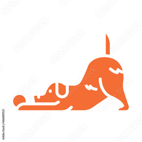dog play color flat icon for digital and print projects.
