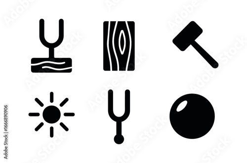 vector solid black filled icons canoe slalom (gear prep): kayak rack paddle stack life jackets wetsuit helmet water shoes.