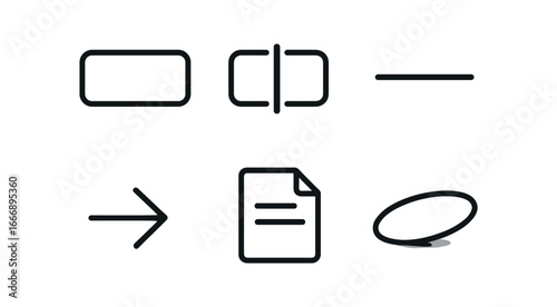 vector outline icons employee feedback form (open questions): text box cursor blink placeholder line submit arrow icon note shadow smear.