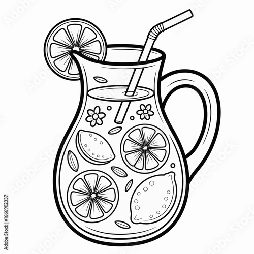pitcher and glass of lemonade