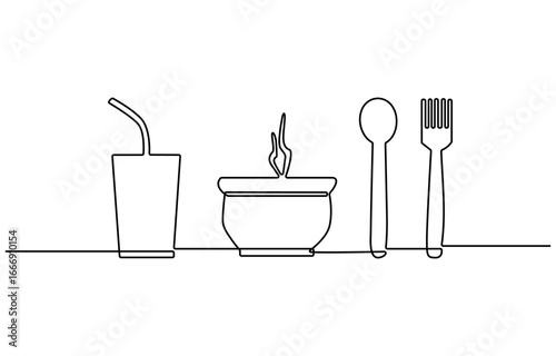 one continuous drawn line of a bottle of beer and a mug hand-drawn picture of a silhouette. Line art. single line