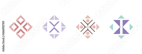 vintage and retro geometric logo set for brand identity and corporate design