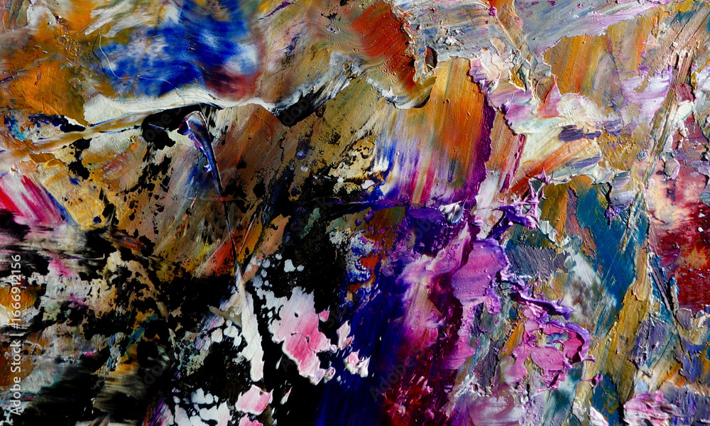 Naklejka premium Abstract art background . Hand painting artwork on canvas .