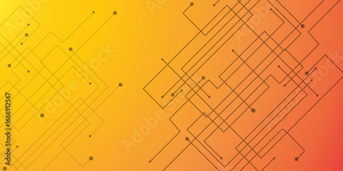 Abstract technologic seamless pattern. Futuristic background. Circuit board texture background, seamless pattern. White lines and dots on black background. Vector design. Constellations seamless