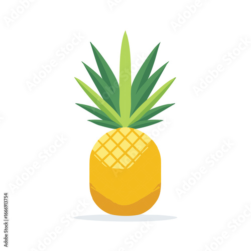 Pineapple Fruit Illustration Tropical Food Yellow Fruit Fresh Summer Icon
