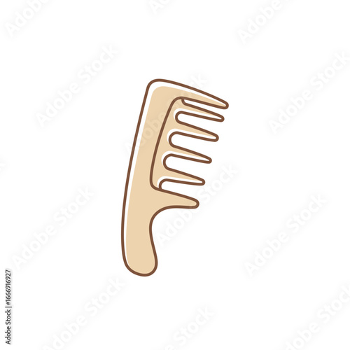 A simple illustration of a beige comb.