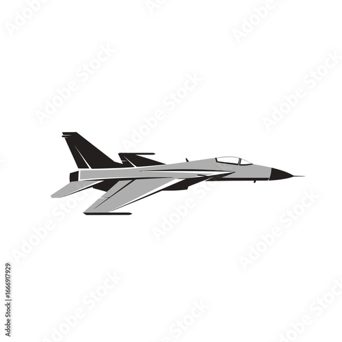 Fighter jet illustration logo vector plane transportation soldier