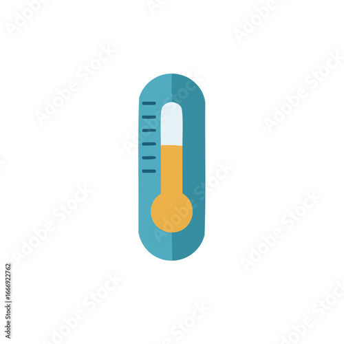 Thermometer indicating temperature, healthcare and medical icon, heat measurement tool
