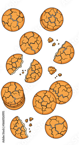 Deliciously cracked homemade cookies perfect for snacking and sharing moments of sweetness