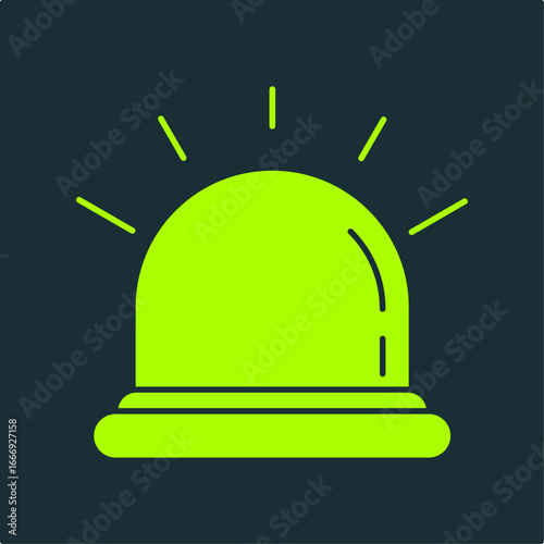 Alarm trendy useful vector Illustration design handsome colorful green background