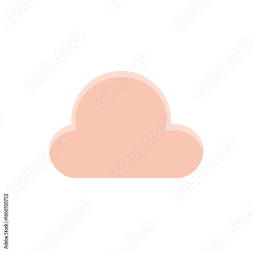 Simple Pastel Cloud Graphic Element Weather Forecast and Data Storage Design