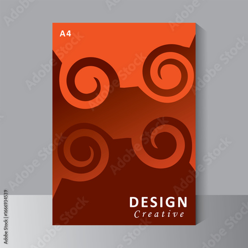 Brochure template vector design, Annual Report, Magazine, Poster, Corporate Presentation, Portfolio, Flyer, infographic, print ready orange colour, vector