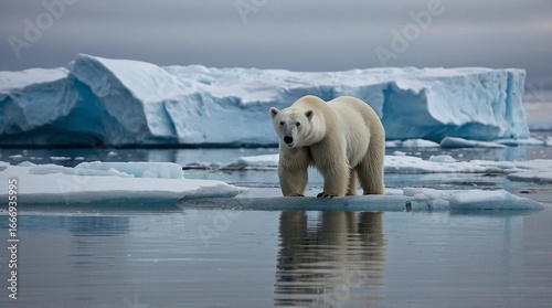 Polar Bear Melting Ice Arctic