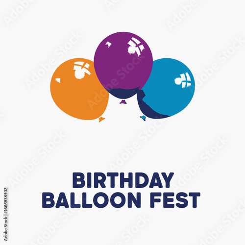 Three colorful balloons for a birthday celebration.