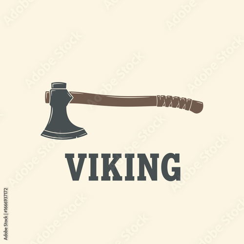 A stylized illustration of a Viking axe, a powerful symbol of Norse culture and history.