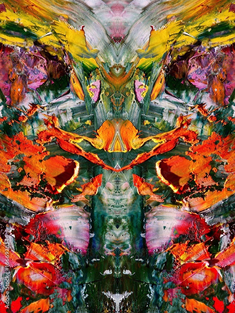 Fototapeta premium Abstract art background . Hand painting artwork on canvas .