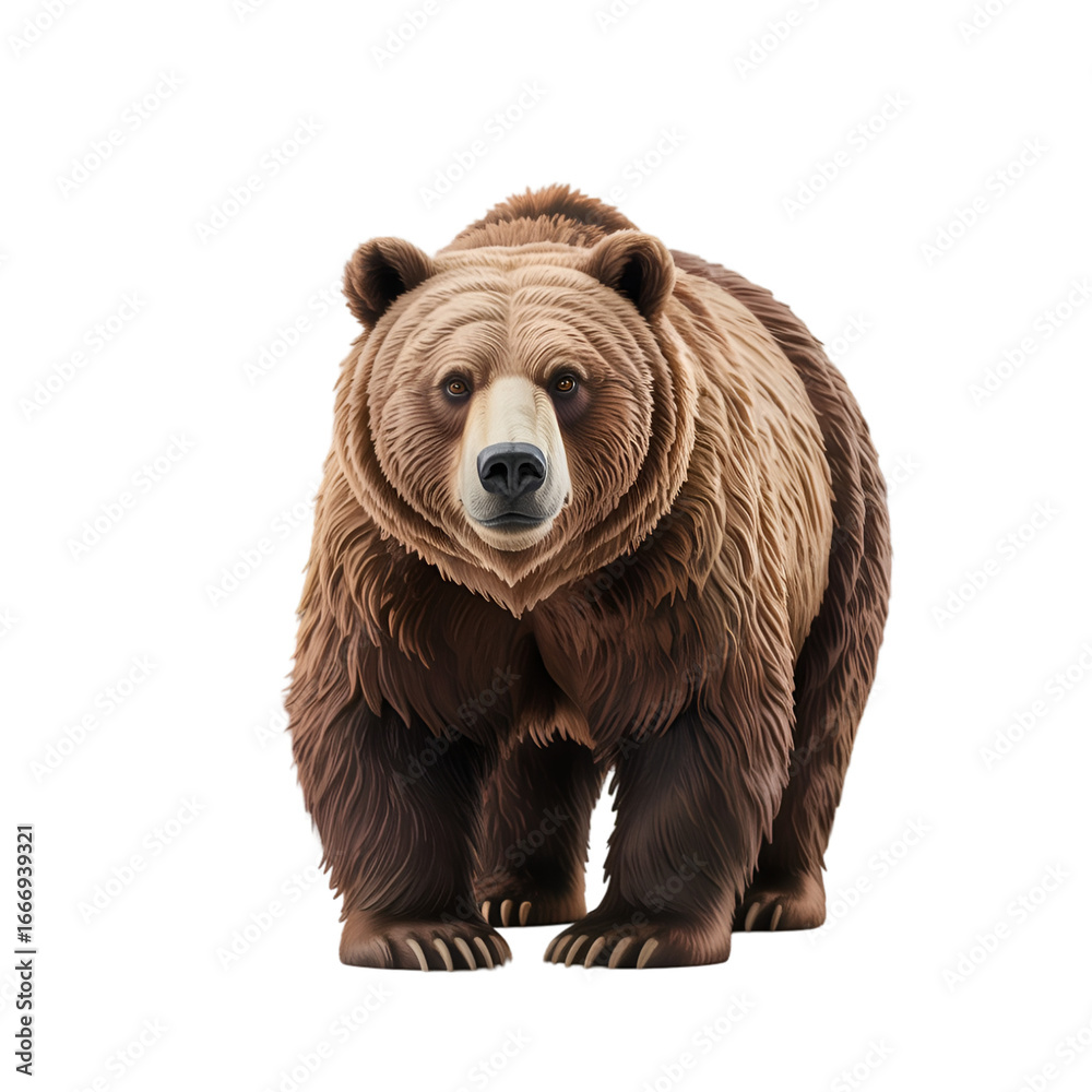 Fototapeta premium brown bear on white background