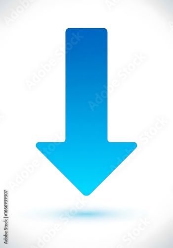 Blue down arrow icon