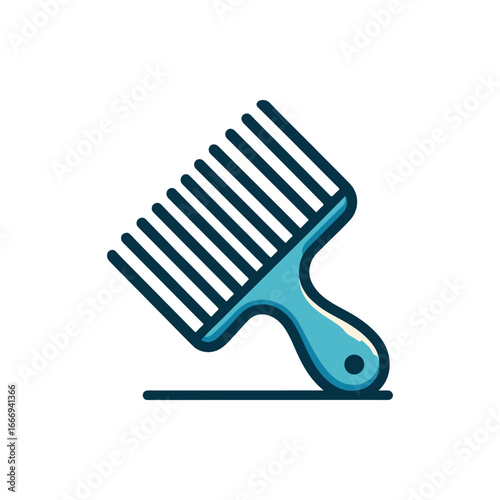 A vibrant blue comb resting on a surface, showcasing its sleek design and functionality