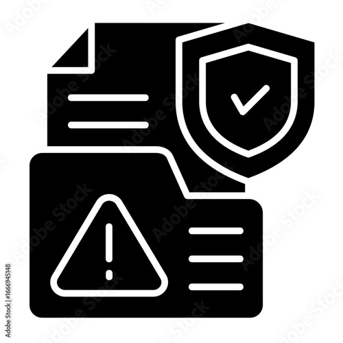 Document-Shield Black Icon
