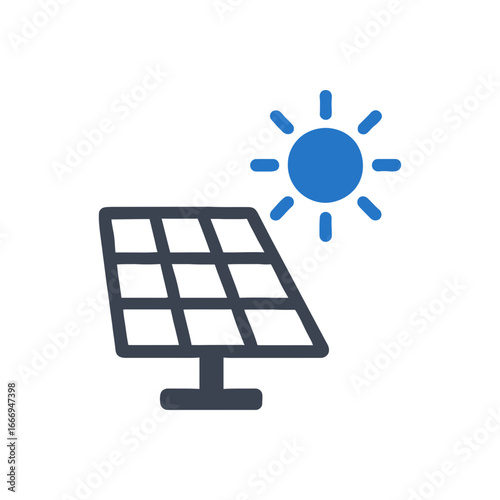 Solar Panel Energy Icon
