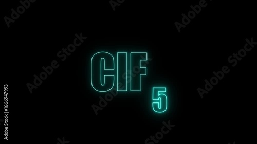 chemical, chlorine, cif5, CIF5 or Chlorine Pentafluoride Molecule Symbol. 4k video 