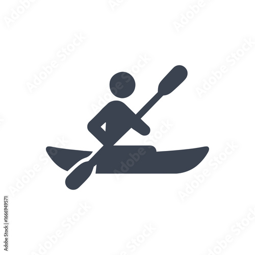 Narrow Kayak Water Paddling icon