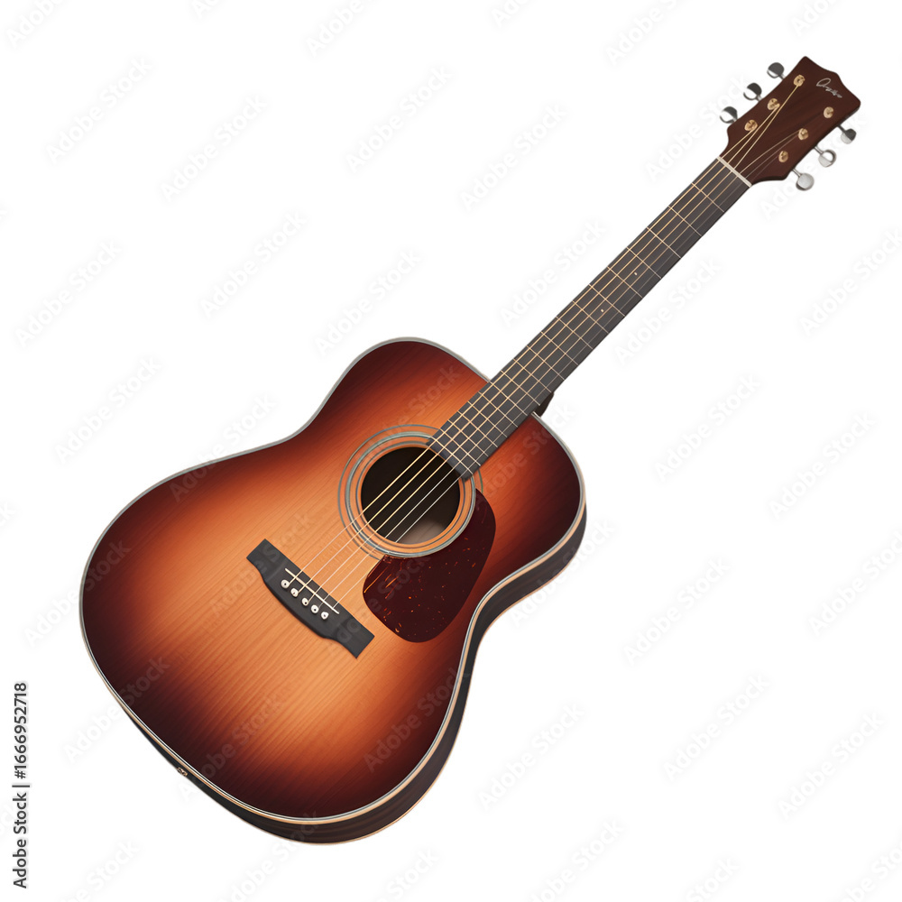 Fototapeta premium acoustic guitar isolated on white