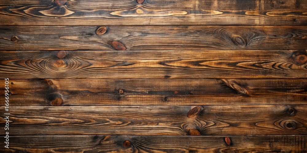 Naklejka premium Dark Brown Rustic Wood Planks Background Texture Image