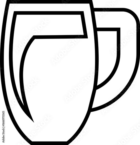 Drinkware icon glass cup mug wine goblet beer collection in line style, black silhouette group, bar utensil bundle, beverage container pack, drink synonym vector
