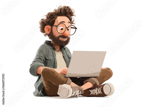 freelancer with computer 