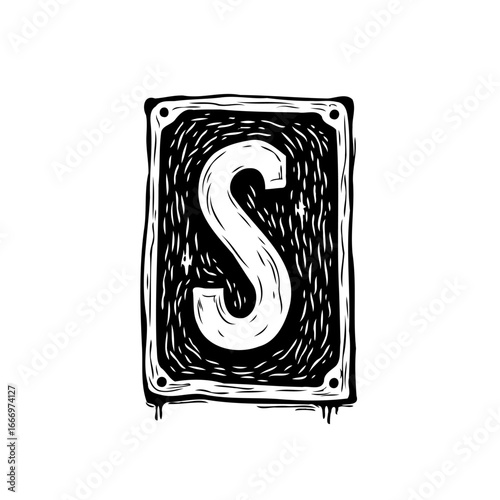 Stylized alphabet illustration showcasing distinctive letter art evoking retro charm a handcrafted