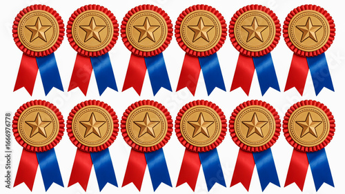 Celebrate excellence with this stunning collection of star awards and ribbons for recognition ceremonies