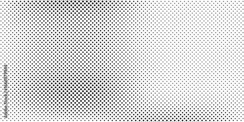 Grunge halftone gradient background. Faded grit noise texture. White and black sand wallpaper. Retro pixelated backdrop. Anime or manga style comic overlay. Vector graphic design textured template